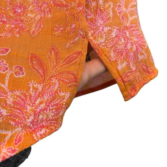 Nanette Nanette Lepore Brand Floral Print Pin Tuck Ruffle Sleeve Blouse‎ Medium - Picture 3 of 13